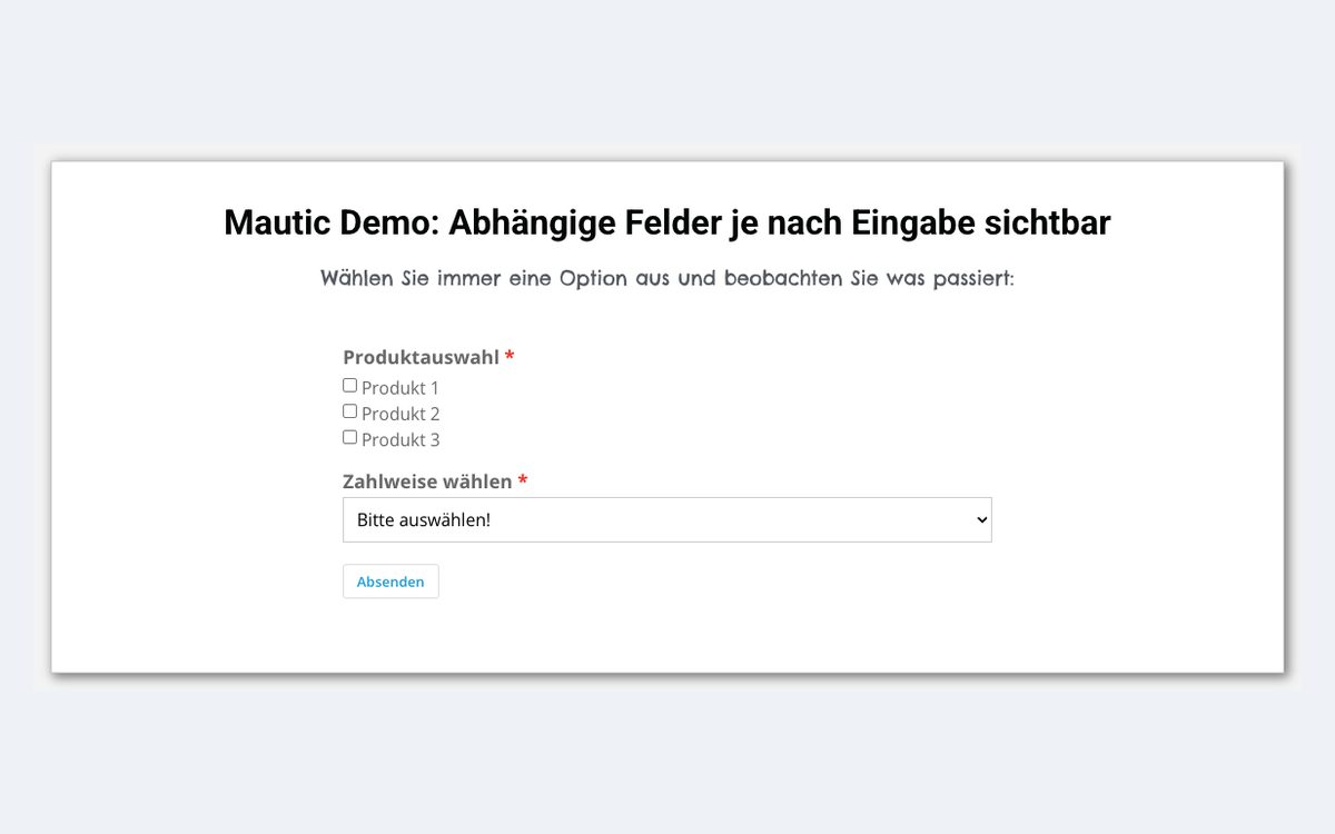 Vorschau: Abhängige Felder