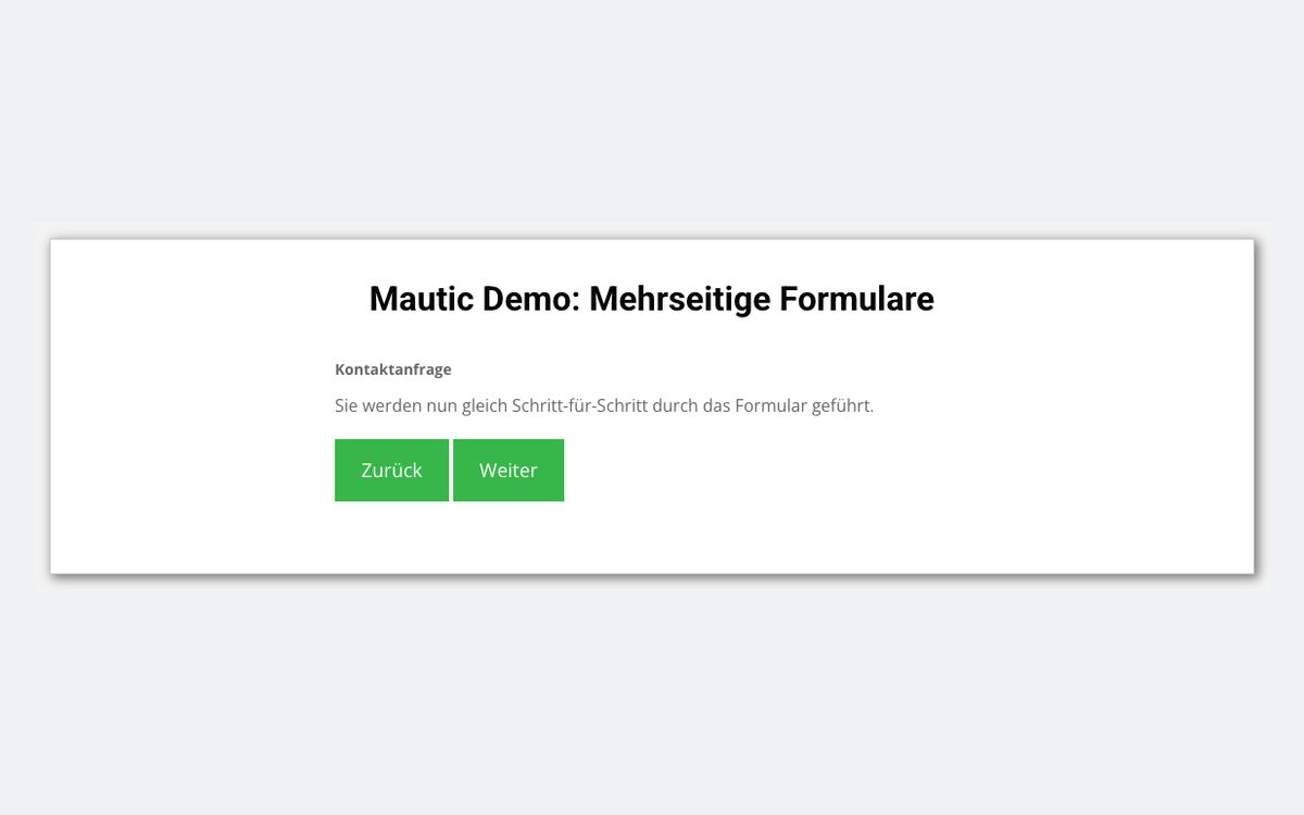Vorschau: Mehrseitige Formulare